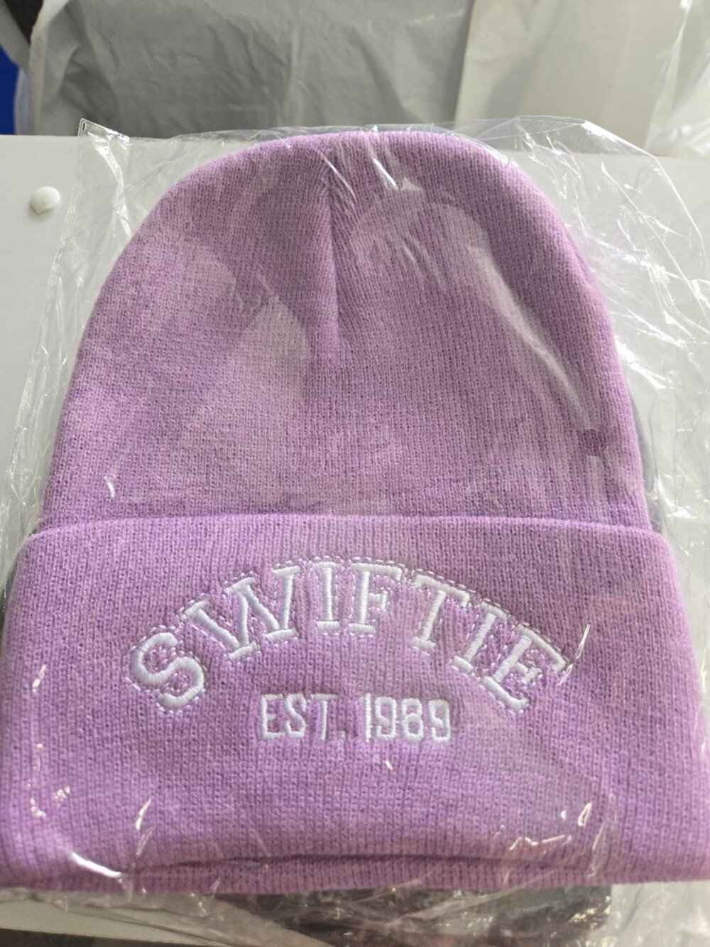 Taylor Swift Women’s Swiftie Est. 1989 Knit Beanie | Size OSFM | Lavender